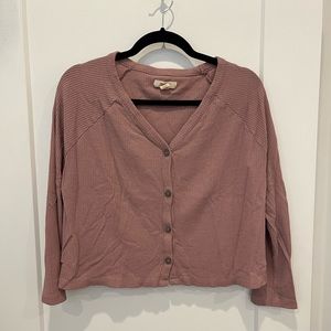 Madewell Waffle Knit Button Front Pajamas Set